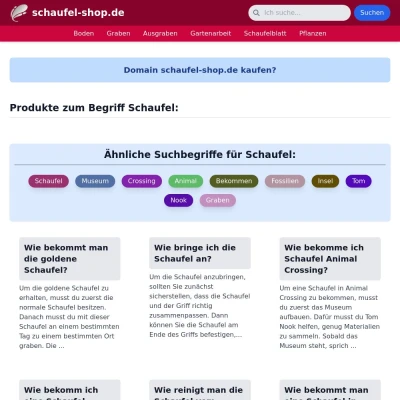 Screenshot schaufel-shop.de