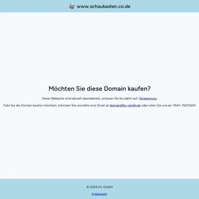 Screenshot schaukasten.co.de