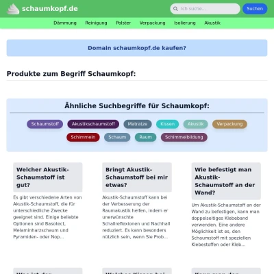 Screenshot schaumkopf.de