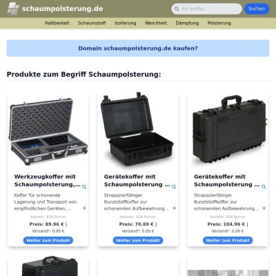 Screenshot schaumpolsterung.de