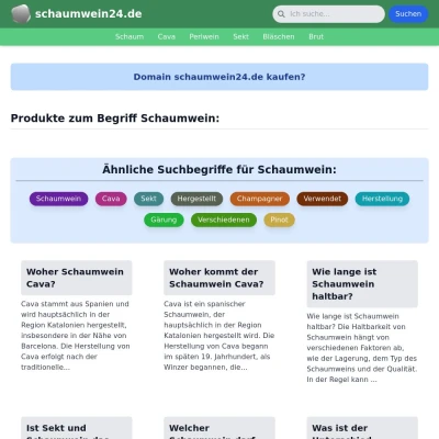 Screenshot schaumwein24.de