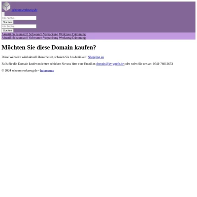 Screenshot schaumwerkzeug.de