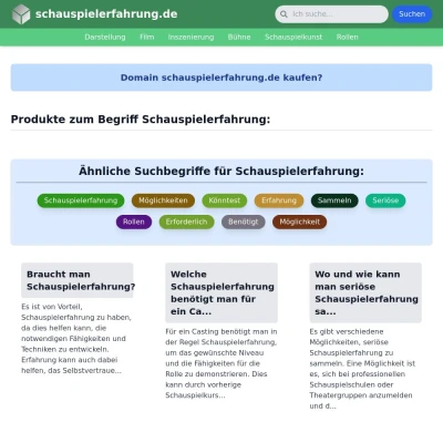 Screenshot schauspielerfahrung.de