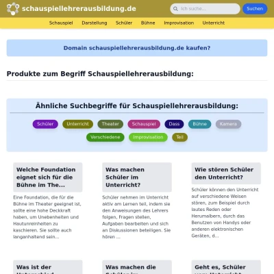 Screenshot schauspiellehrerausbildung.de