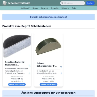 Screenshot scheibenfeder.de