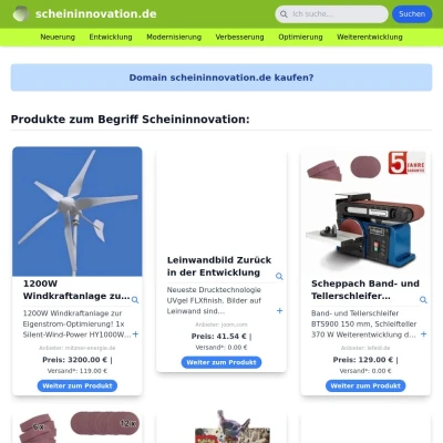 Screenshot scheininnovation.de