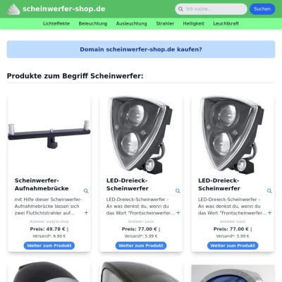 Screenshot scheinwerfer-shop.de