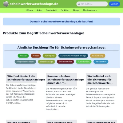 Screenshot scheinwerferwaschanlage.de