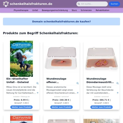 Screenshot schenkelhalsfrakturen.de