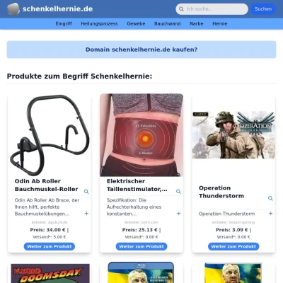 Screenshot schenkelhernie.de