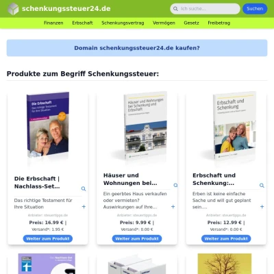 Screenshot schenkungssteuer24.de