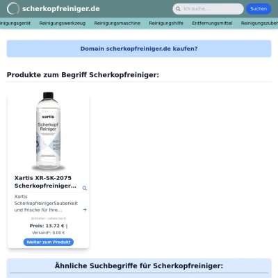 Screenshot scherkopfreiniger.de