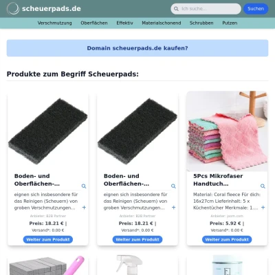 Screenshot scheuerpads.de