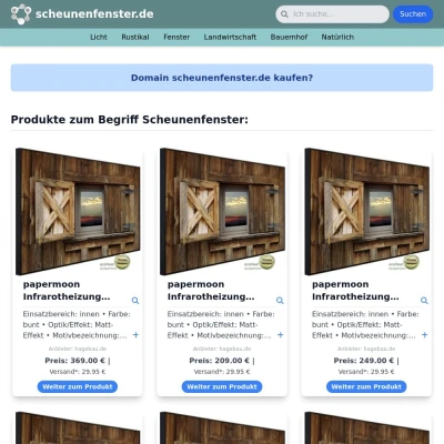 Screenshot scheunenfenster.de