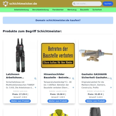 Screenshot schichtmeister.de