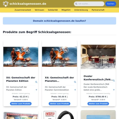 Screenshot schicksalsgenossen.de