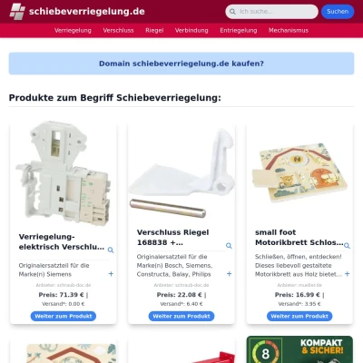 Screenshot schiebeverriegelung.de