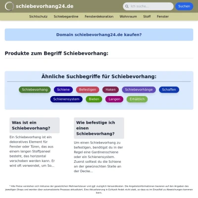 Screenshot schiebevorhang24.de