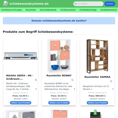 Screenshot schiebewandsysteme.de