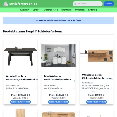 Screenshot schieferfarben.de