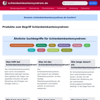 Screenshot schienbeinkantensyndrom.de