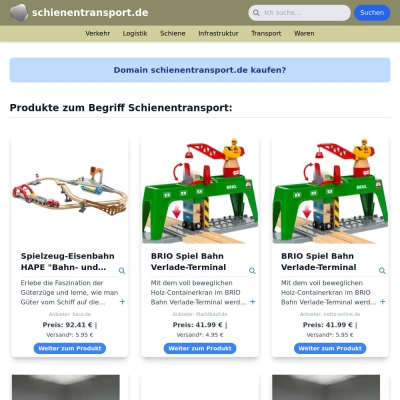 Screenshot schienentransport.de