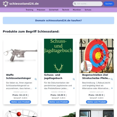 Screenshot schiessstand24.de