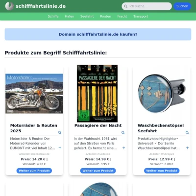 Screenshot schifffahrtslinie.de