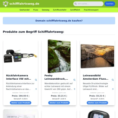 Screenshot schifffahrtsweg.de