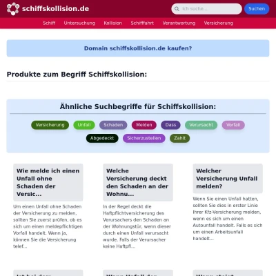 Screenshot schiffskollision.de