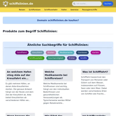 Screenshot schiffslinien.de