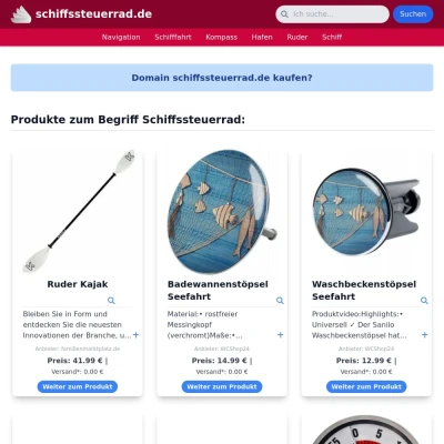 Screenshot schiffssteuerrad.de