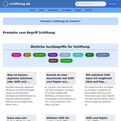 Screenshot schiftung.de