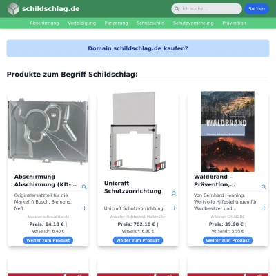 Screenshot schildschlag.de