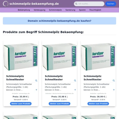 Screenshot schimmelpilz-bekaempfung.de