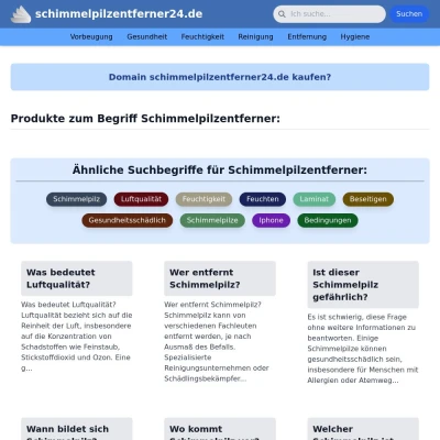 Screenshot schimmelpilzentferner24.de