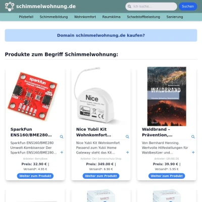 Screenshot schimmelwohnung.de