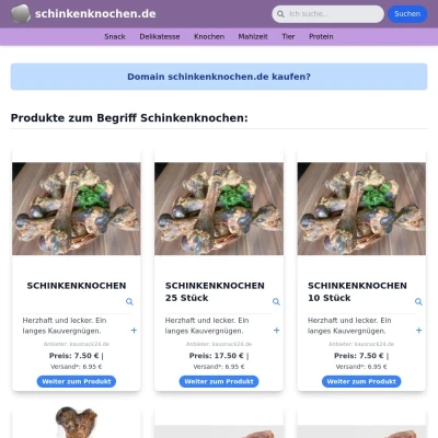 Screenshot schinkenknochen.de