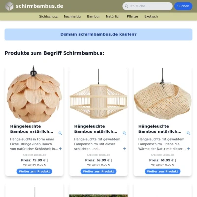Screenshot schirmbambus.de