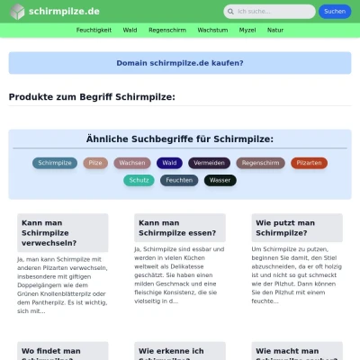 Screenshot schirmpilze.de