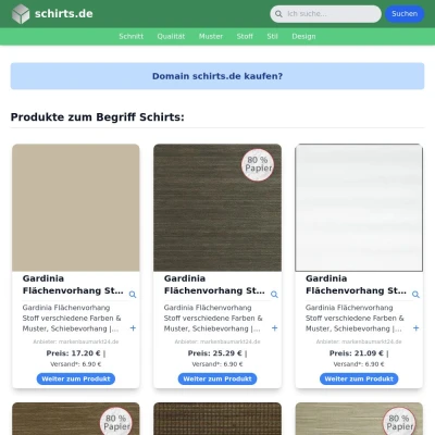 Screenshot schirts.de