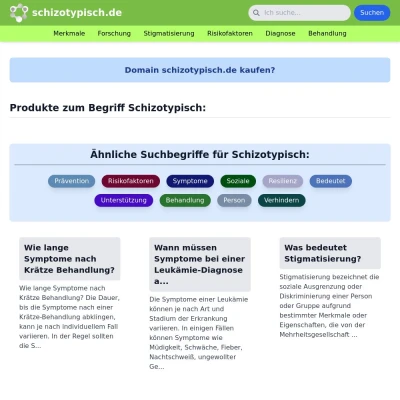 Screenshot schizotypisch.de