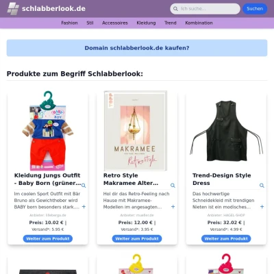 Screenshot schlabberlook.de