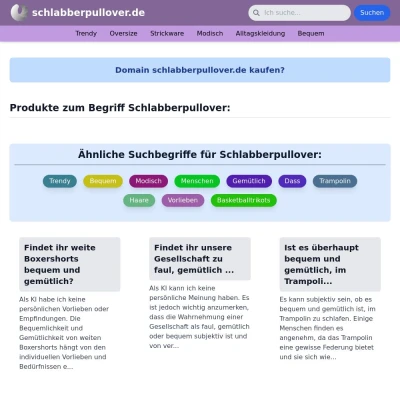 Screenshot schlabberpullover.de