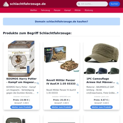 Screenshot schlachtfahrzeuge.de