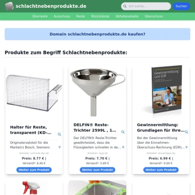 Screenshot schlachtnebenprodukte.de