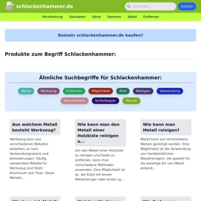 Screenshot schlackenhammer.de