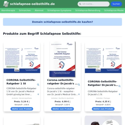 Screenshot schlafapnoe-selbsthilfe.de