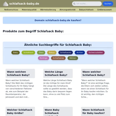 Screenshot schlafsack-baby.de