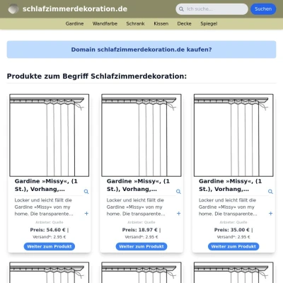 Screenshot schlafzimmerdekoration.de